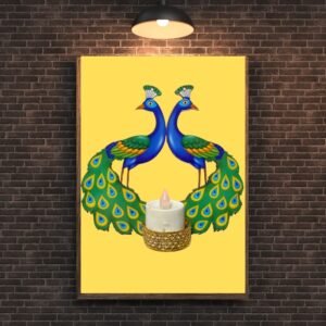 Twin Peacock Candle Holder